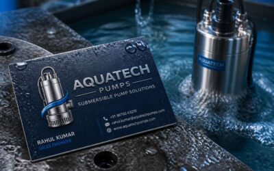 Get submersible pump visiting card designs that win clients.