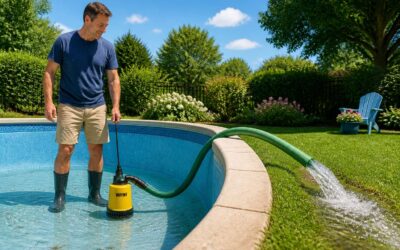 Submersible pump to drain pool rental makes draining easy.